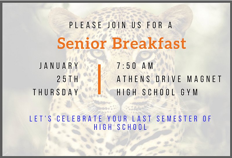 Senior Breakfast Invite 2018